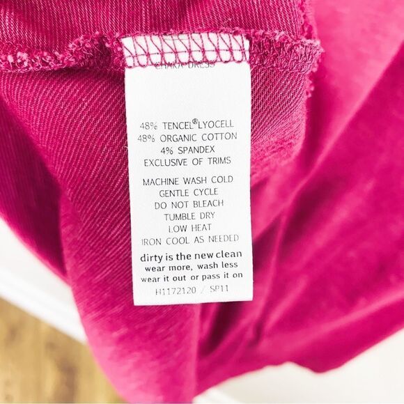 Horny Toad Organic Cotton‎ Magenta Pink Cross-over Dress M - Picture 8 of 11